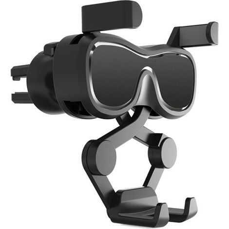 Supporto per smartphone da auto con funzione di deodorante per ambienti, colore nero (YC06) (1/5)
