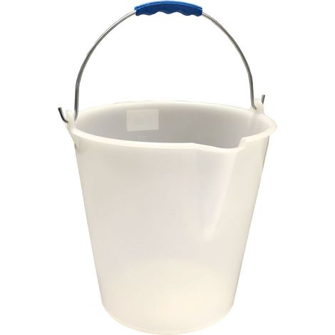 Secchio graduato 9 litri con becco - Bianco neutro - Mobil Plastic