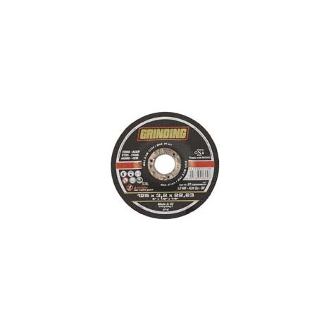 DISCHI DA TAGLIO CENTRO DEPRESSO PER FERRO Ø MM.125- - ø mm.125x3,2 foro 22,2 da taglio per ferro - 10 pezzi GRINDING