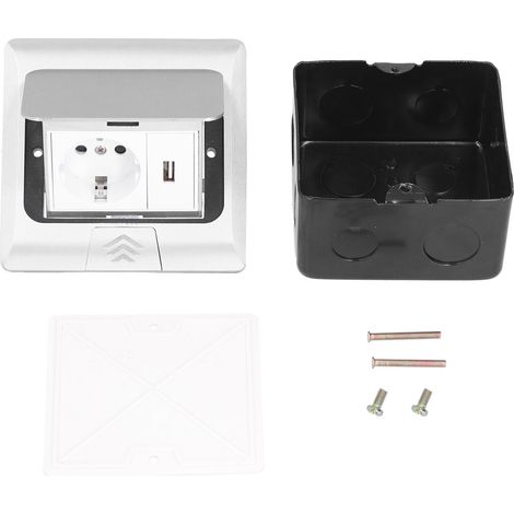 Prise électrique au sol, boîte de prise Pop-Up intégrée, accessoires d'alimentation USB Standard ue 250V 16a (1/5)