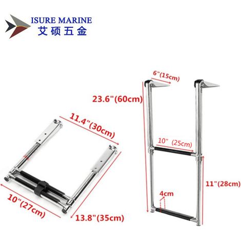 Stainless steel ladder, standard deck ladder (2-piece), yacht and boat accessories, ship fittings, ISURE