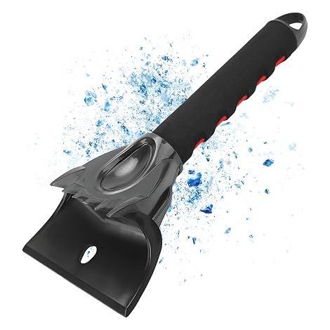 Ice Scraper for Car Windshield and Windows, Car Ice Scraper Scratch-Proof with Beveled Claws and Sides, Car Window Scraper with Ergonomic Foam Handle (1/5)