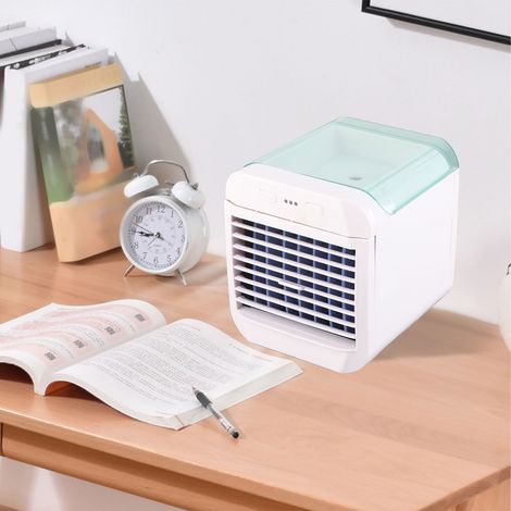Nouveau mini rafraîchisseur d'air, climatiseur de bureau compact, humidificateur portable, ventilateur à eau, ventilateur électrique de bureau, bleu (1/5)