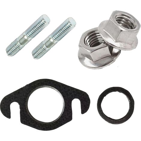 Ensemble Kit de vis de tuyau d'échappement écrou à vis joint Jeu Kit de vis de tuyau d'échappement kit de fil de bougie d'allumage Porte Pour La Maintenance Du Système D'échappement Du Moteur (1/5)