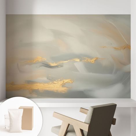 Carta Da Parati - Mural - Con Sala Da Pranzo - Camera Da Letto - Cameretta - Con Colla Gratuita Striature delicate 104x70 cm (1/5)