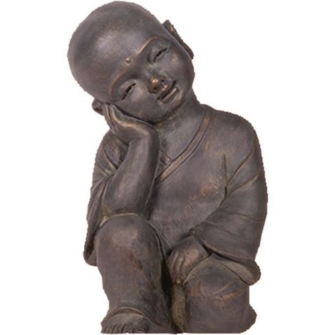 NORTENE Statue Bouddha Mey grise 41,5 cm - résine - extérieur (1/3)
