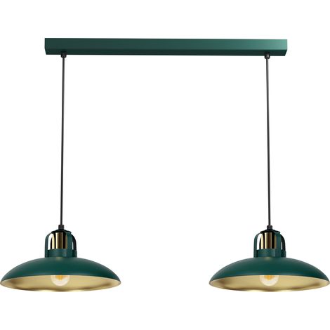 [NEUWERTIG] B-Ware Milagro Hängeleuchte Felix Grün/Gold 2 X E27 Hängelampe Lampe Leuchte Spot Licht