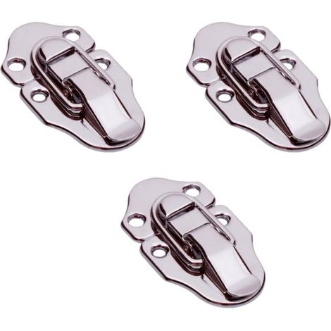 PRETYZOOM Lot de 3 loquets en fer pour meubles et coffres bois (1/5)
