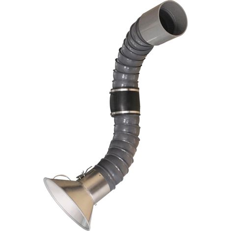 Bras aspiration fumée soudure de soudage OD150mm bras articulé pour tube tuyau aspirateur extraction industriel extracteur graveur laser atelier laboratoire universel (1m avec hotte) (1/5)