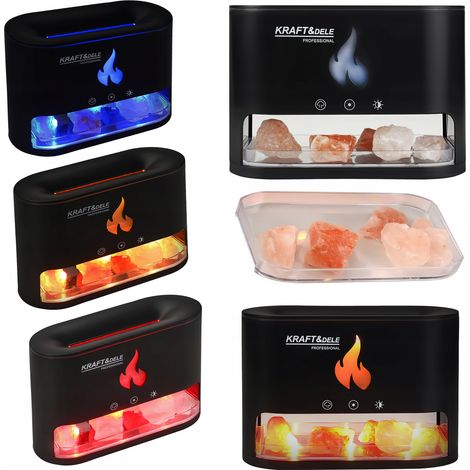 Umidificatore d'aria da 250 ml, 10W, aromaterapia, diffusore a LED colorato, pietre di sale (1/5)