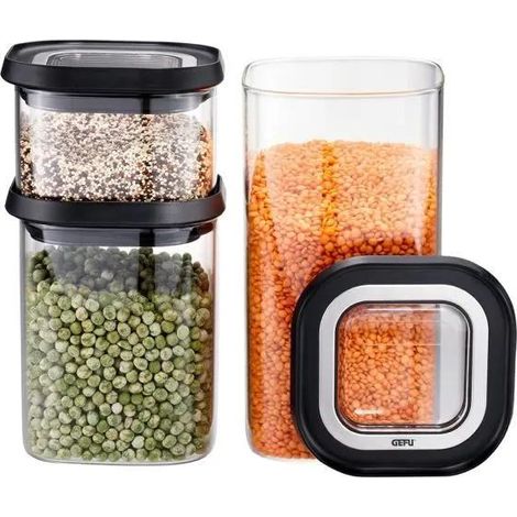 Gefu set PANTRY boîtes de conservation transparentes empilables (1/2)