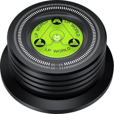 Stabilisateur Vinyle Poids Disque LP Aluminium – Poids Platine Vinyle Anti Vibration avec Niveau à Bulle, Compatible Axe 7mm, Lecture Stable 33 45 TR/Min, Accessoire Audio HiFi (1/5)