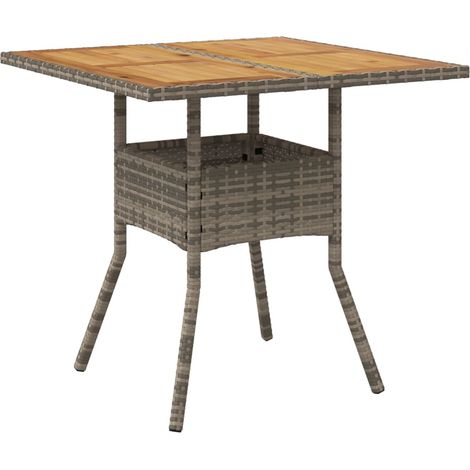 Maison Exclusive - Gartentisch mit Akazienholz-Platte Grau 80x80x