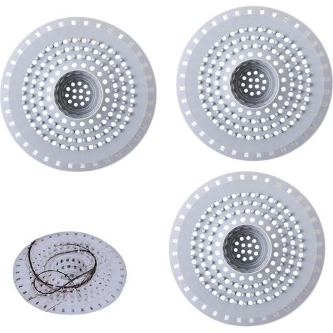 Drain Catcher 3 Piece Portable Silicone Collapsible Stopper