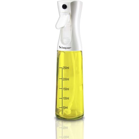 BEPER C102SPE002 Spruzzino olio per friggitrice ad aria, 300 ml, Spruzzino nebulizzatore con Corpo in Vetro, Tappo in Plastica, Bianco (1/5)