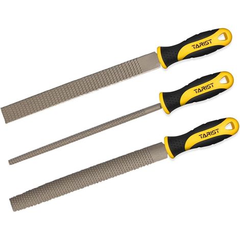Holzraspel Set Flach Halbrund Rund 200mm Kunststoff Holzfeilen 3tlg (1/4)