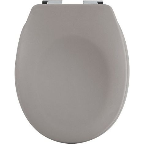 Spirella – Abattant wc thermo dur avec frein de chute – Charnières ABS chromé – Finition mate – Dimensions 45,5x37,1cm – Couleur taupe