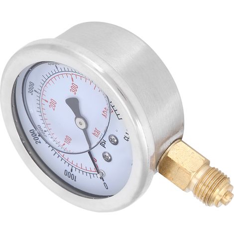 Manomètre de pression d'huile radial TSPGG604400bar 1/4BSP Y60 pour machines (1/5)