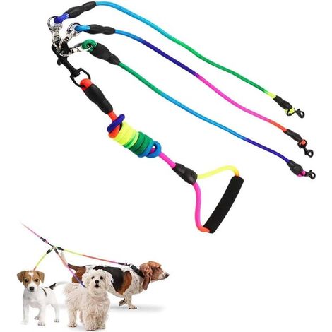 Correa ajustable para varios perros,3 en 1,apta para perros pequeños y grandes,correas anti-aleaciones,Ideal para pasear a tu mascota (1/5)