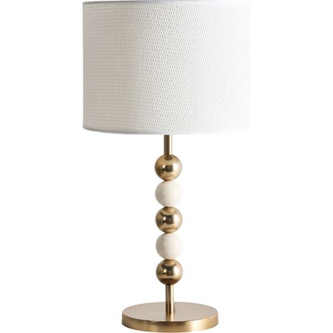 Tischlampe LOKY Metall Messing / Beige