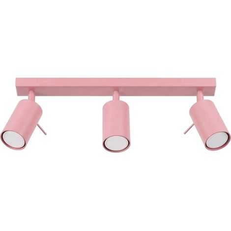 Plafoniere RING rosa 45x16x6cm Acciaio Sollux (1/5)