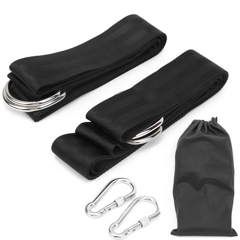 Balançoire extérieure suspendue ceinture de sécurité hamac Nylon corde pansement 3 mètres x 5 cm (1/5)