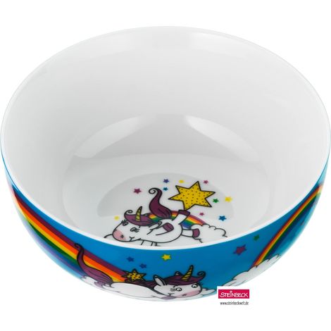 Vaisselle pour enfants licorne bol à céréales pour enfants 13,8 cm, porcelaine, passe au lave-vaisselle, couleur et qualité alimentaire (1/3)