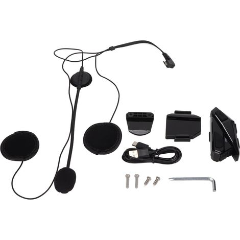 Casque moto Bluetooth avec réduction de bruit, étanche, radio FM et réponse automatique sans fil (1/5)