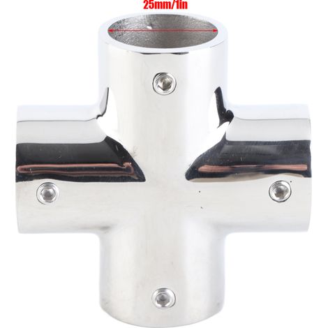 Raccord tube 4 voies acier inoxydable 316 25 mm 1 pouce 90° accessoires de quincaillerie (1/5)