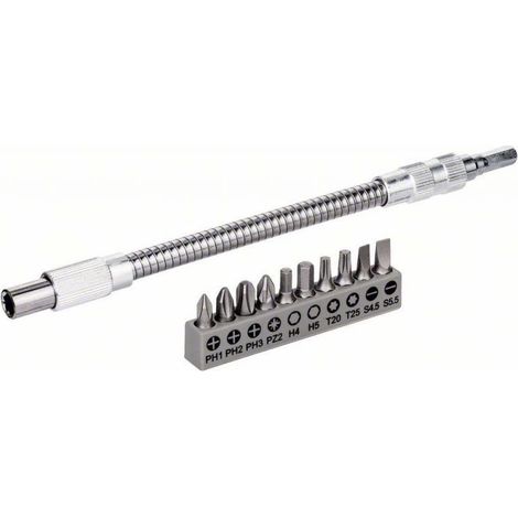 Bosch Bit Set 11-teilig mit flexibler Verlängerung aus Metall 200 mm (1/3)
