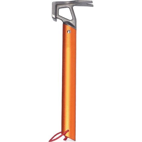 Marteau arrache-griffes de camping robuste en acier inoxydable avec tête de bœuf - Piquet multifonction pour la randonnée, le jardinage (orange) (1/5)