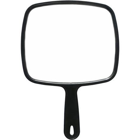 Tragbarer Handspiegel für den professionellen Salon, handgehaltener Friseurspiegel mit Griff, quadratisches Format für das Make-up.