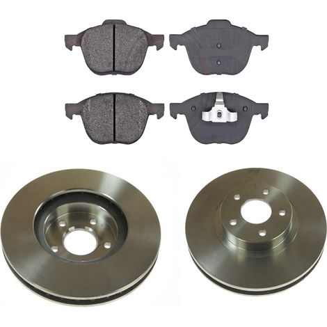 KIT FRENI ANTERIORI compatibile con FORD FOCUS III , TRE VOLUMI, TURNIER - DISCHI + PASTIGLIE OEM: FDB4319 / 17586 , 18272 , 18339 /SOSTITUZIONE DIRETTA/BASSA POLVERE/SILENZIOSO (1/5)