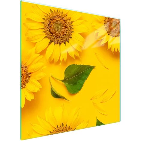 Protezione in vetro per piano cottura 50x52 cm con motivo floreale (1/5)