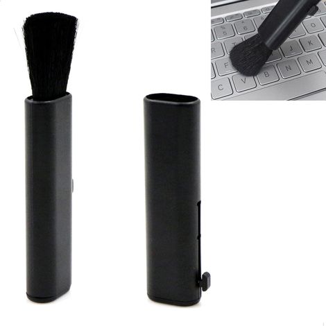 Nettoyage Climatisation Voiture Pinceaux - Télescopiques Outils pour Nettoyer Les Bouches D'aération de L'intérieur Ventilateur d'air Climatiseur Poussière Claviers, 2 Pièces, Noir (1/5)