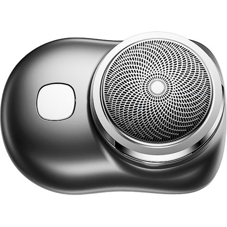 Tondeuse à barbe homme portable compacte rechargeable, coupe-barbe mini de poche noir (1/5)