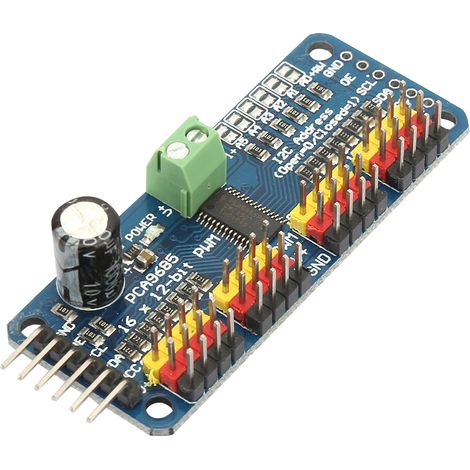 PCA9685 Module de commande de servomoteur PWM 12 bits 16 canaux I2C, 401000 Hz, 5 V (1/5)