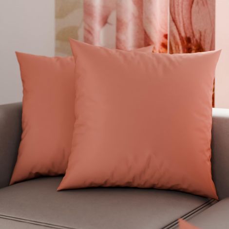 Lot de 2 Taies d'oreiller de Lit 35x35 cm, Housses de Coussin Unies Couleur Rose Poudré Foncé, Taie Oreiller 100% Microfibre Hypoallergénique, Fabriqué en Italie (1/3)