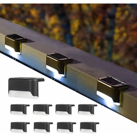 Éclairage extérieur solaire professionnel sans fil (8 pièces) Noir-AquaForge (1/4)