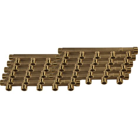 10 Collecteurs mâle femelle 3/4" (20/27) - 5 départs 1/2" (15/21) - Entraxe 50 mm - Arcanaute (1/2)