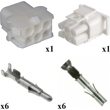 Kit Connecteur Mate n lok Mâle Femelle 3x2 Voies