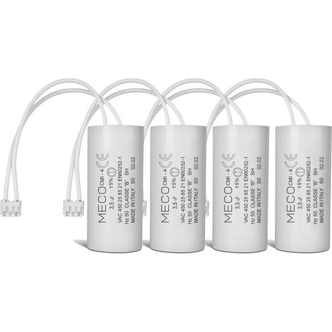 Lot de 4 Condensateurs 3,5 uF pour Moteur de Volet Roulant Bubendorff Durée de Vie 10 000 Heures Condensateur Cylindrique Meco (1/2)