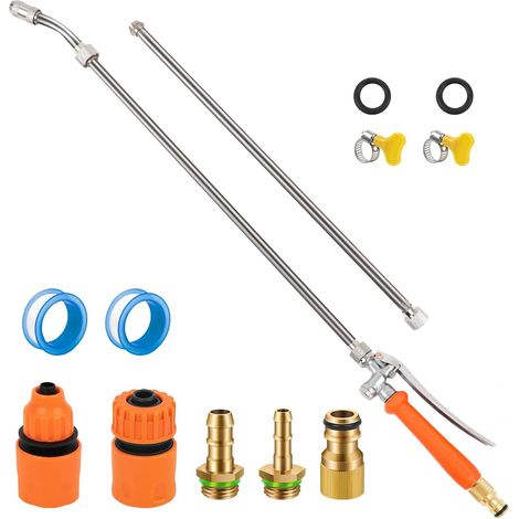 Poignée de pistolet à peinture de rechange en métal de 44 pouces, raccord rapide de 1/2 pouce, raccord en laiton de 1/4 pouce-3/8 pouce-1/2 pouce, valve en acier inoxydable. (1/5)