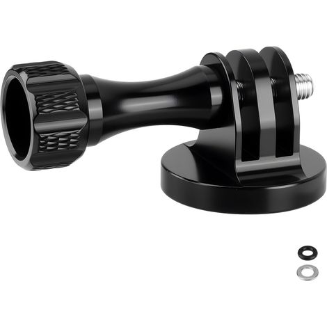 Adaptateur de Montage pour Trépied Aluminium avec Vis 1/4-20 Support d'adaptateur Accessoires Caméra, Monture Compatible avec Caméras GoPro Hero 8, 7, 6, 5, 4, 3+, 3, 2, 1, Max, DJI Osmo Action, Noir