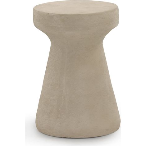 table d'appoint en polyrésine couleur sable ciment (1/3)