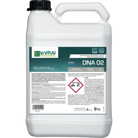 Limpiador desinfectante agroalimentario Dna 02 5kg - Le Vrai
