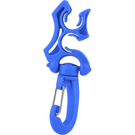 Porte-étui double pour détendeur de plongée avec mousqueton et boucle, compatible BCD et snorkeling (Bleu) (1/4)