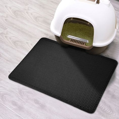 Tapis pour litière pour chat, tapis pour bac à litière, tapis pour bac à litière en nid d'abeille, tapis imperméable à double couche, tapis en nid d'abeille pour une meilleure hygiène (1/5)