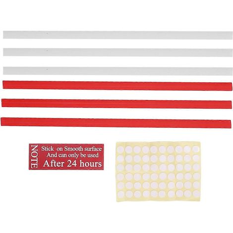 Support mural pour dosettes de café, fixation sous meuble, rangement vertical ou horizontal, bandes PVC, 3 blanches + 3 rouges