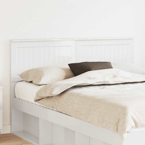 vidaXL Tête de lit Blanc Brillant Bois d'ingénierie (1/5)